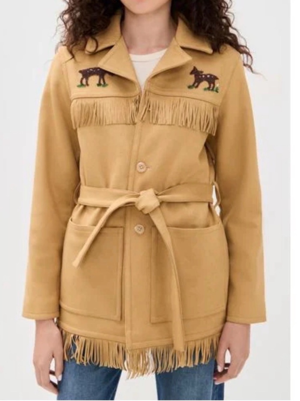 Mother
Women's Natural The Roadside Faux Suede Jacket
